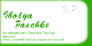 ibolya paschke business card